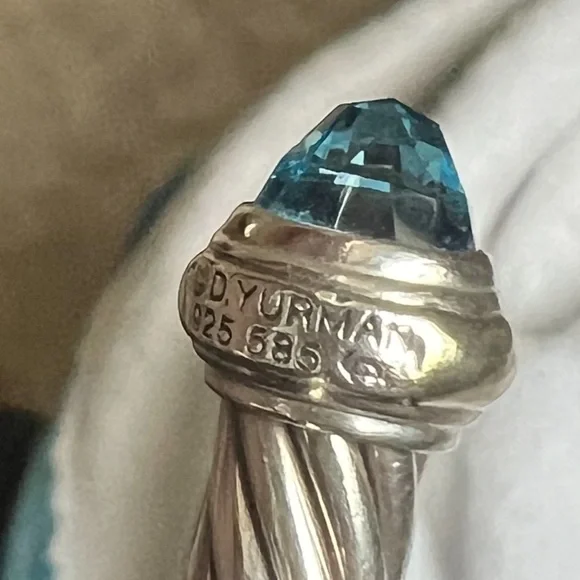 David yurman bracelet “bangle” with blue topaz - Picture 3 of 4